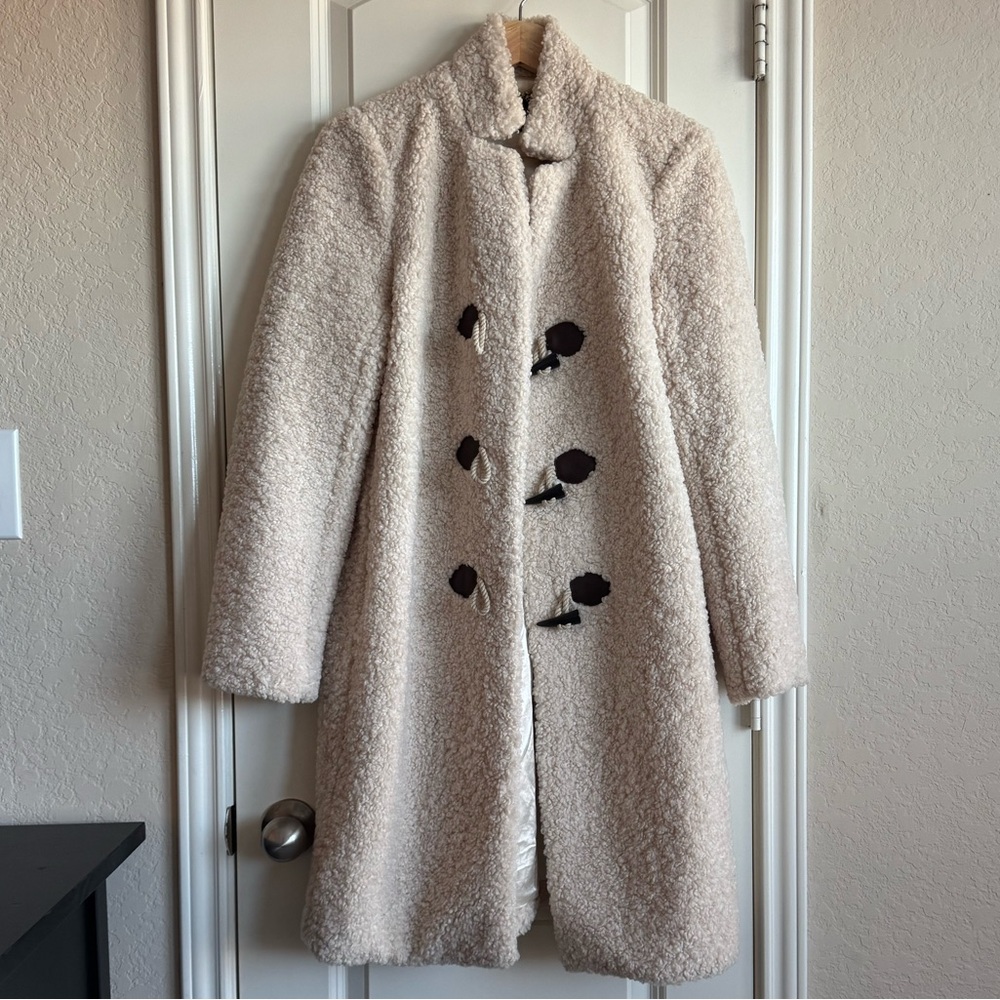 J. Crew Teddy Toggle Coat Size Small